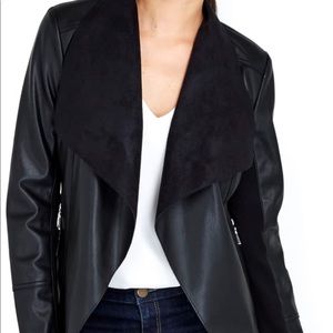 Wallis Faux Leather Waterfall Jacket